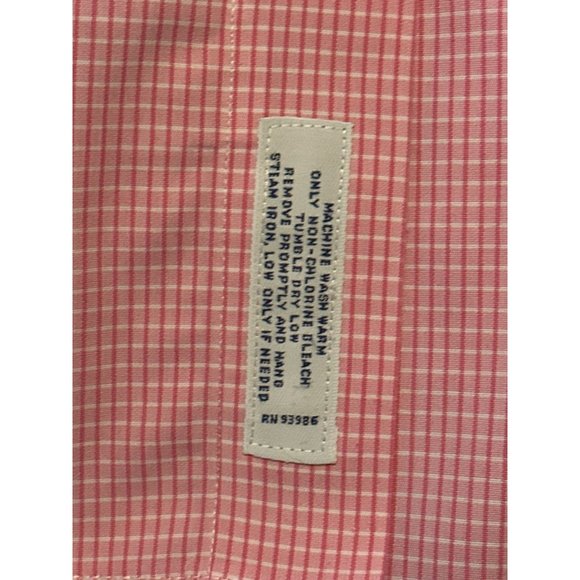 Brooks Brothers Regent Polo Button-Down Shirt Pink Cotton Men Size 17 1/2 (READ) - Picture 5 of 16